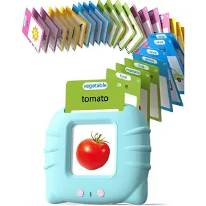 Talking Flash Cards for Toddlers 1 2 3 4 Year Olds, Montessori Language Learning with 224 Words, Pocket Speech Therapy and Autism Playthings, Children's Sensory Educational Device