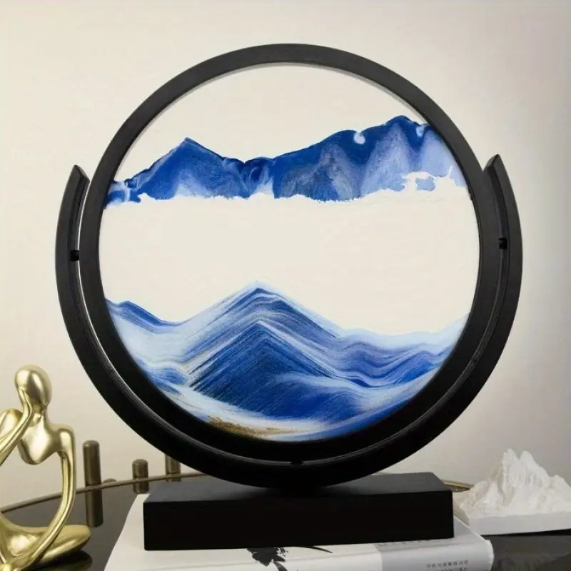 Colorful Sand Art Painting, Independent Dynamic 3D Sand Art, Artistic Desktop Decoration Craft, Home Rotating Flowing Picture, Graduation Gift, Artwork, Trendy Desktop Ornaments, Indoor Room Decor