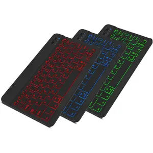 Universal Backlit 7-Colors Ultra Light Slim Portable   3.0 Keyboard for iOS iPad Pro, Air, Mini, Android, Windows Tablets PC Smartphone Built in Rechargeable 6-Month