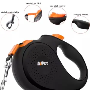 AIPET Retractable Dog Leash, 360° Tangle-Free Pet Leash, Up to 110lbs, Anti-Slip