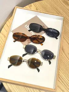 Women's Vintage Sunglasses Set of 4, Plastic & Metal Full Frame Design, Perfect for Party, Travel, College Style, Beach Accessories