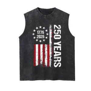 USA 250th Anniversary Vintage Tank 90s Graphic Sleeveless Tank Tops Men Vest Streetwear Outfits Men Vacation Outfits Sleeveless Shirt