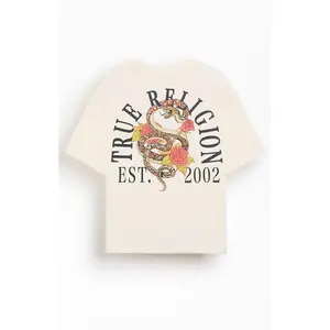 True Religion Men's Floral Snake Oversized T-Shirt - Multicolor