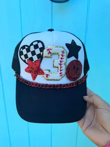 Baseball Theme Trucker Hat for Women - Fashion Accessory