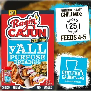 Ragin' Cajun y'ALL Purpose Breading Mix - Bold Flavors - Simple Quick and Easy - Great on Everything