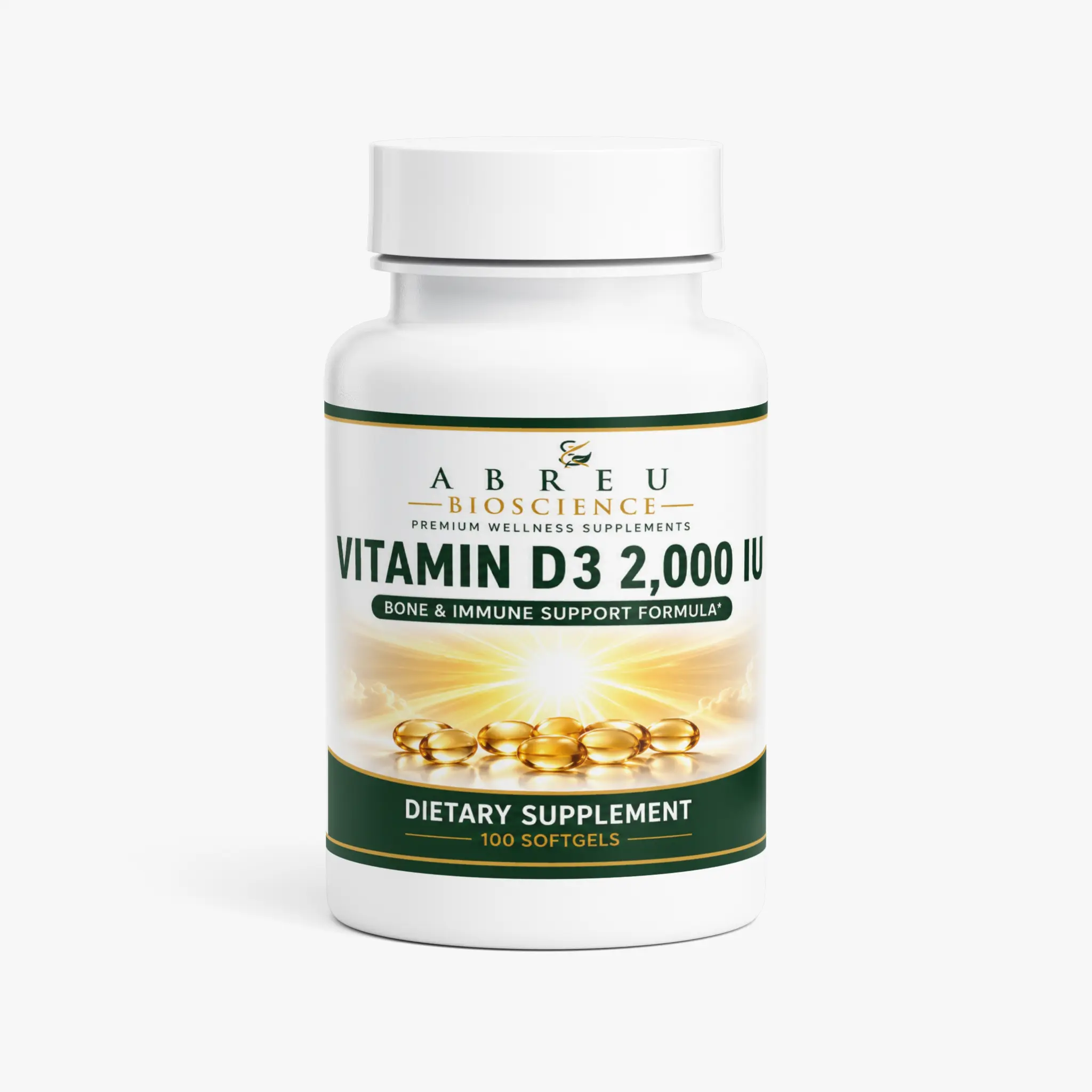 Abreu BioScience Vitamin D3 2000 IU (Cholecalciferol)