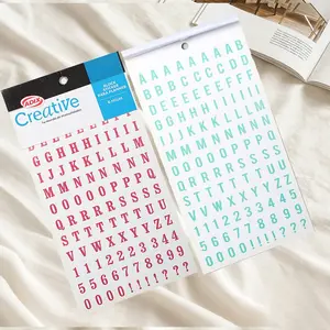 Colorful Alphabet and Number Planner Stickers, Decorative Stickers for Journals and Custom Labels, Ideal for Creative Projects