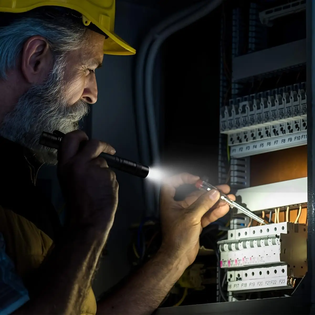 Mini Portable LED Flashlight (1 Count), Handheld Cap Light Torch for Camping & Outdoor Emergency