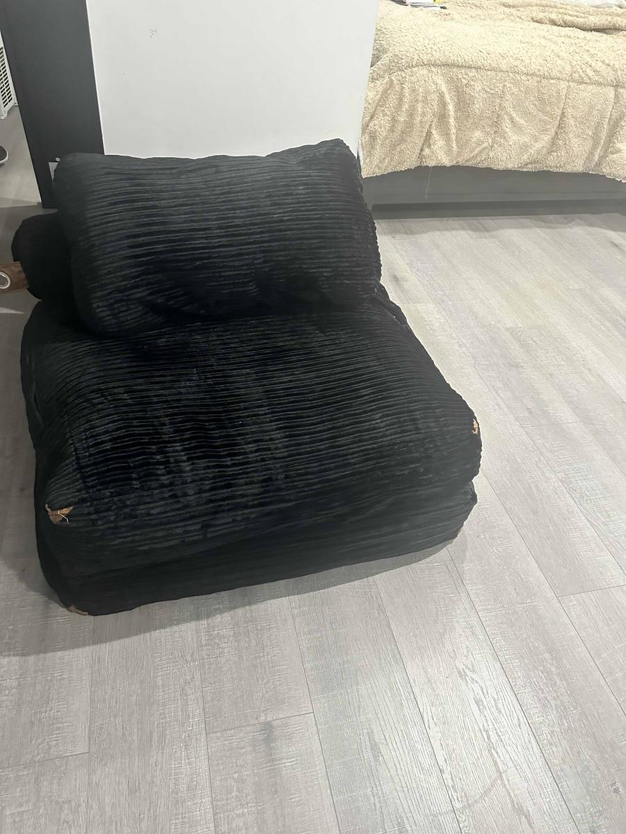 Item: Black Plush Corduroy