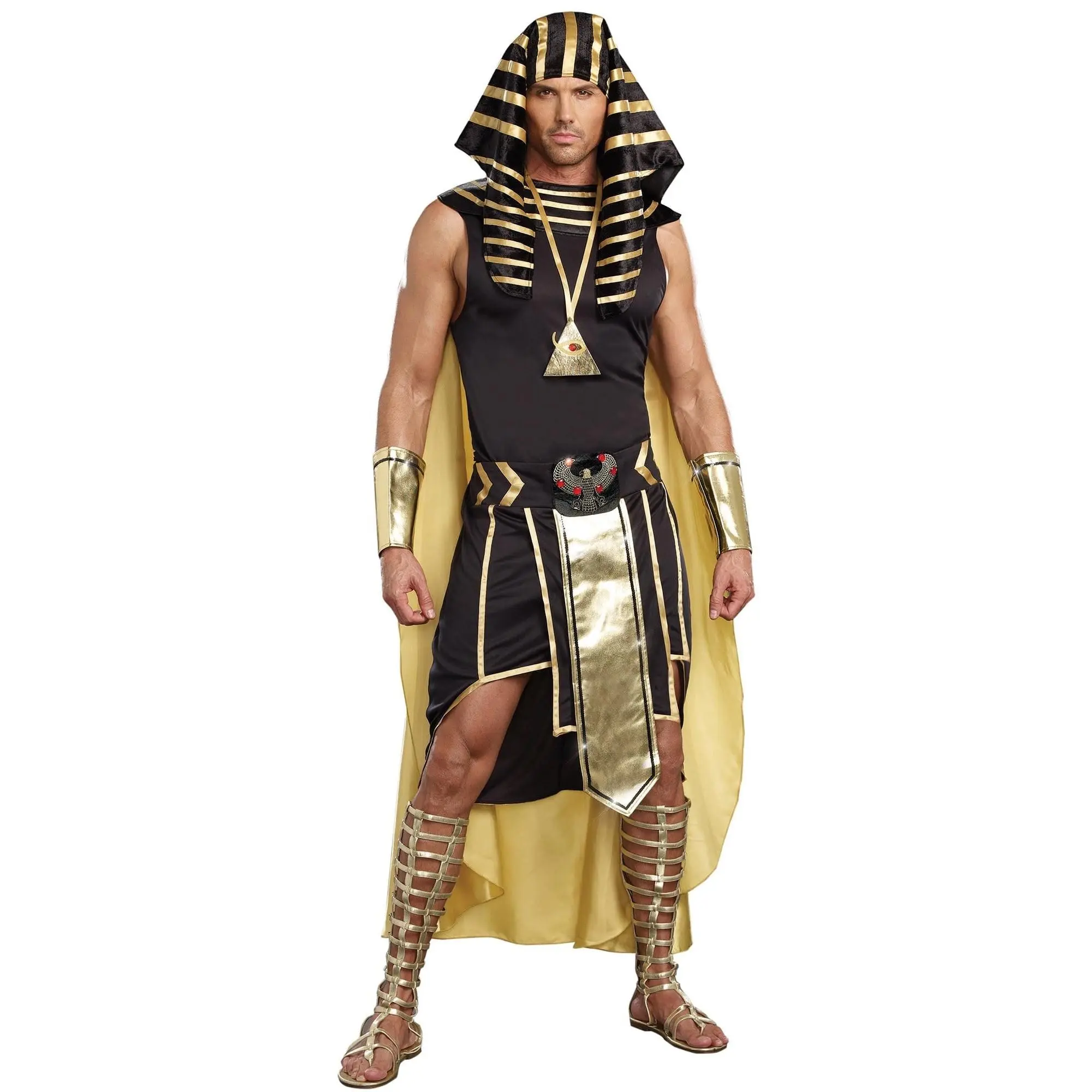 Men's Egyptian Theme Pharaoh Look Costume Set, Sexy King of Egypt Special Occasion Outfit