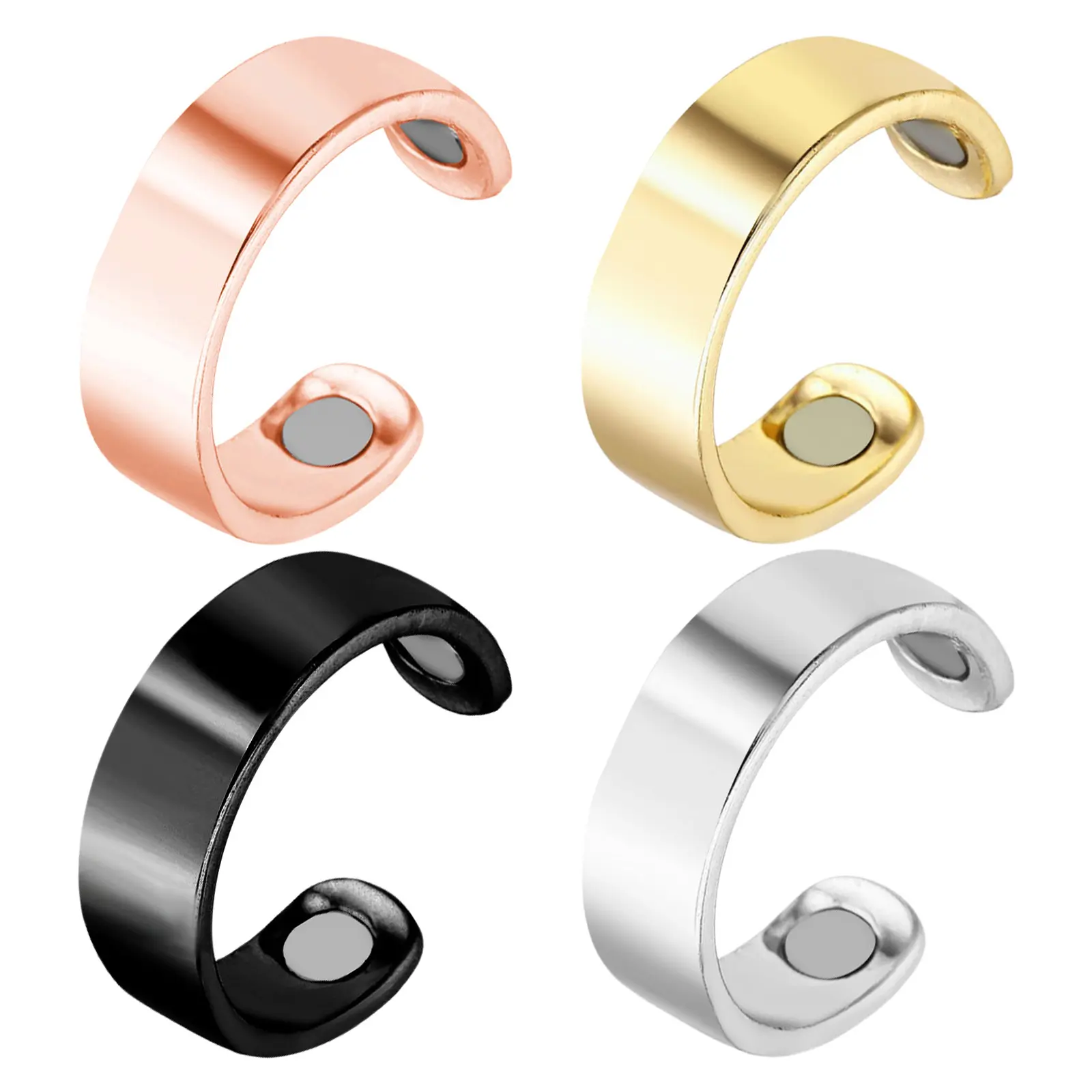 Unisex Ring Magnetic Healing Therapy Open Ring Weight Loss Pain Relief
