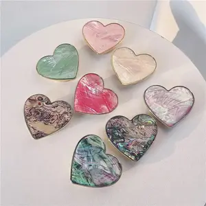 Heart Phone Grip | Tablet | Stand | Holder | Gold Trim | New Style | Shell Color | Love | Medium | Large | Comfortable | Accessory | Gift