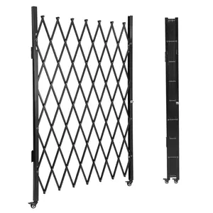 Two sizes, one tough steel gate. Roll this folding security barrier into place on casters and lock it down without drilling. Choose 61x71 inches for doorways and hallways or 85x95 inches for wide openings and driveways. Tap to find your fit.