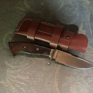 Tigerous Deer Hunter Fixed-Blade Knife, 5-in Stainless Steel Blade for Hunting and Outdoor Use