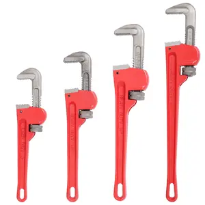 Donext 4Pcs Heavy-Duty Pipe Wrench Set - 8/10/14/24 Inch Adjustable Alloy Steel Grip Professional Plumbing Tools for Water Gas Pipe