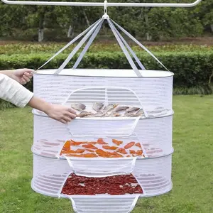 Foldable Hanging Plant Net Rack, Air-Drying Fishnet, Ideal for Flowers, Fruits, Hydroponic Plants, Vegetables, Clothes, Dolls