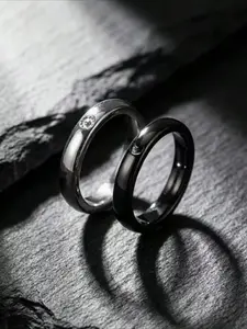 2pc Simple and Creative Sun-moon Couple Commitment Ring with Adjustable Opening. Suitable for Ladies and Gentlemen. Valentine's Day Anniversary Party Gift.