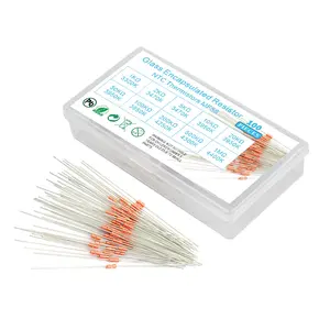 NTC Thermistors Resistors MF58 3950B 10 Values 100 PCS Glass Sealed Temperature Sensors Assorted Kit Assortment(1KΩ, 2KΩ, 5KΩ, 10KΩ, 20KΩ, 50KΩ, 100KΩ, 200KΩ, 500KΩ, 1MΩ)