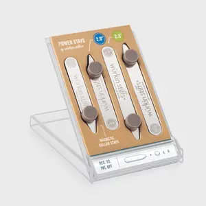 Wurkin Stiffs Power Stays Magnetic Collar Stays 2.5m & 2.0m Set for Sharp Polished Look Comfortable Wear Versatile Use