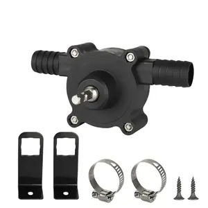 High-Flow Electric Drill Pump – Self Priming Portable Water Pump, Drill Powered Transfer Pump for Water, Oil, Gasoline & Diesel | Hand-Powered, Non-Electric Pump with Quick Flow Rate & Hose Connectors for Home, Garage & Outdoor Use