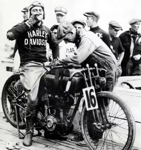 (No Frame) Harley Davidson Motorcycle Racing Team Early Days Vintage Poster_1
