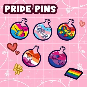 Sea Life Pride LGBT Acrylic Pins