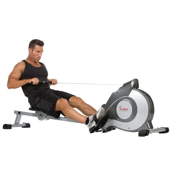 Sunny Health & Fitness Magnetic Rowing Machine (SF-RW5515) Gym Machine, Home Exercise Equipment - Adjustable Magnetic Tension, Steel Frame, Full-Body Cardio Training, Large Display, Gym Machines, Machine Gym Equipment