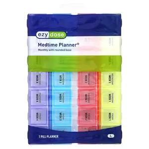 Ezy Dose Monthly with Rounded Base Medtime Planner, Large, 1 Count