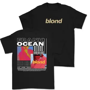 Frank Ocean BLOND Graphic Tee, Unisex Short Sleeve T-shirt, Casual Music Album Shirt for Daily Wear, Stylish Frank Ocean Blond Cover Design Top Womenswear