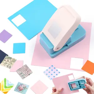 1 Inch Square Punch – Lever Action Craft Punch for Paper Crafting, Scrapbooking, Card Making – Punches 1x1 Inch Classic Square Shape – Cuts Cardstock, Paper, Thin Foam – Compact Design with Locking Mechanism