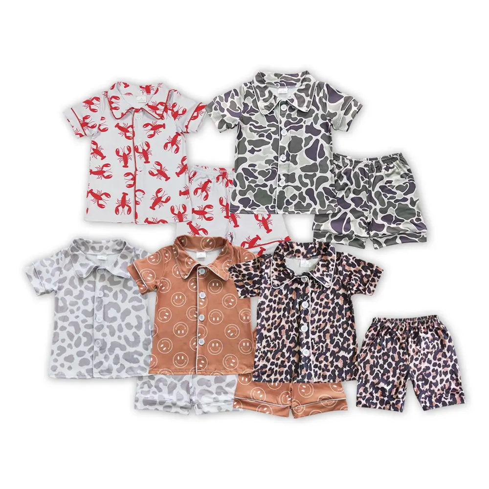 Kids' Short-Sleeve Sleepwear Set, Baby Clothing