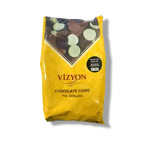 Bitter 55% Couverture Chocolate Coins - 5.5 lbs - Premium Baking Chocolate