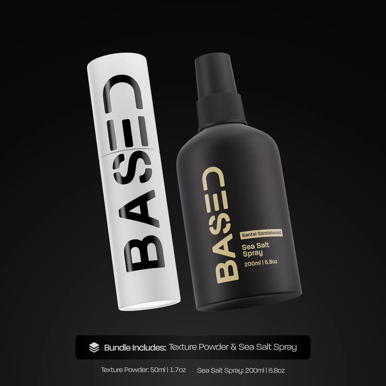 BASED Texture Essentials Bundle: Texturizing Powder & Sea Salt Spray - Lightweig...