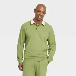 Houston White Collared Pullover Sweatshirt