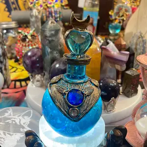 Blue Resin Manifestation Bottle Charm
