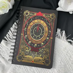 2026 Black Clock Planner with Tabs | Daily Weekly Monthly Agenda, Spiral Bound Productivity Journal