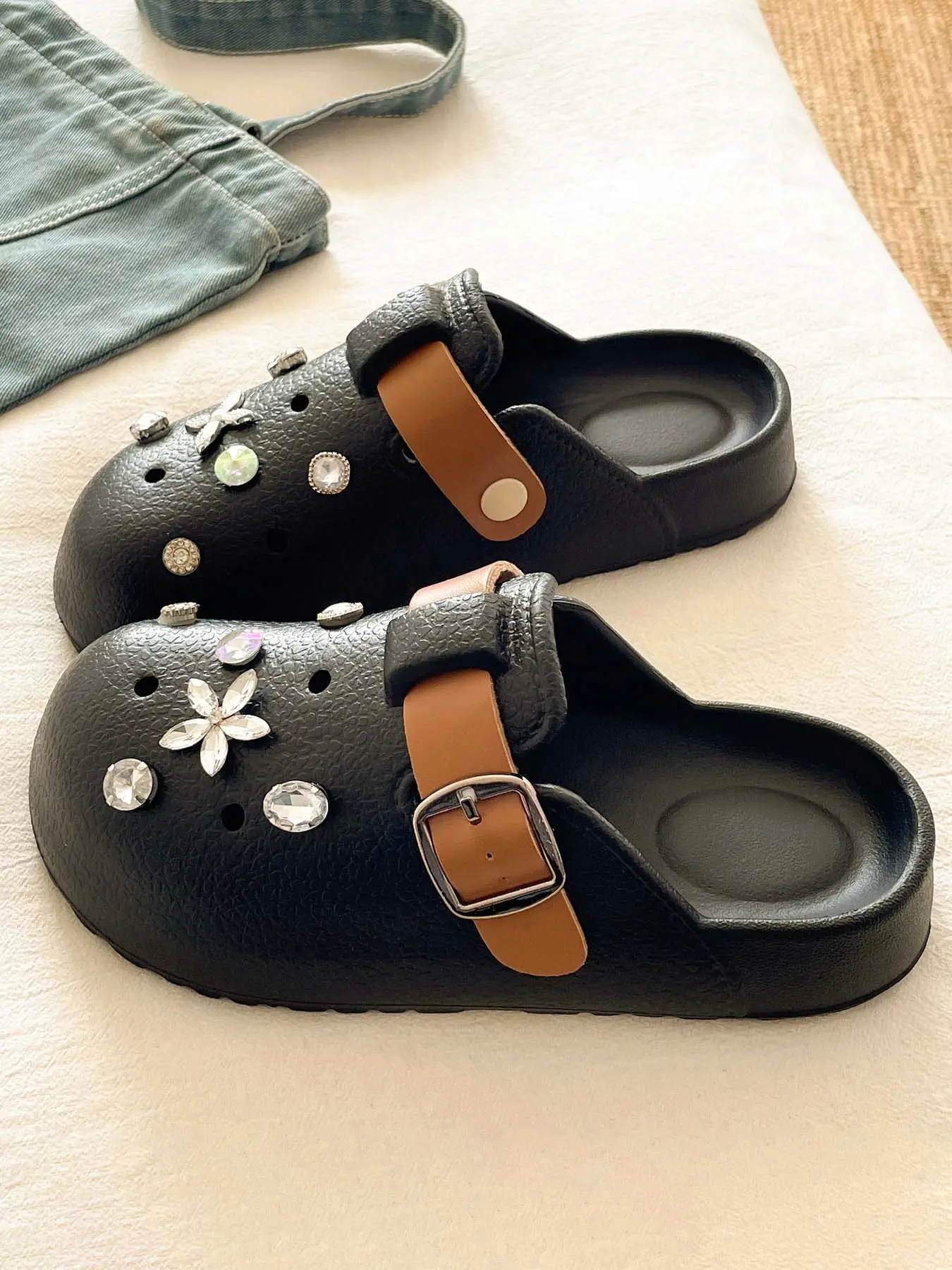 Women's Summer New Casual Versatile Holey Shoes, Eva Soft Sole Durable Outdoor Daily Commute, Beach Sand Garden Slippers