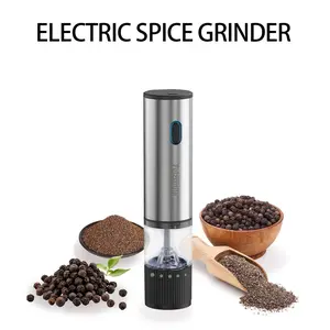 Portable Electric Salt & Pepper Grinder, Stainless Steel, Ceramic Core, Adjustable Coarseness, USB Charging, Small Kitchen Tool, Kitchen Appliances