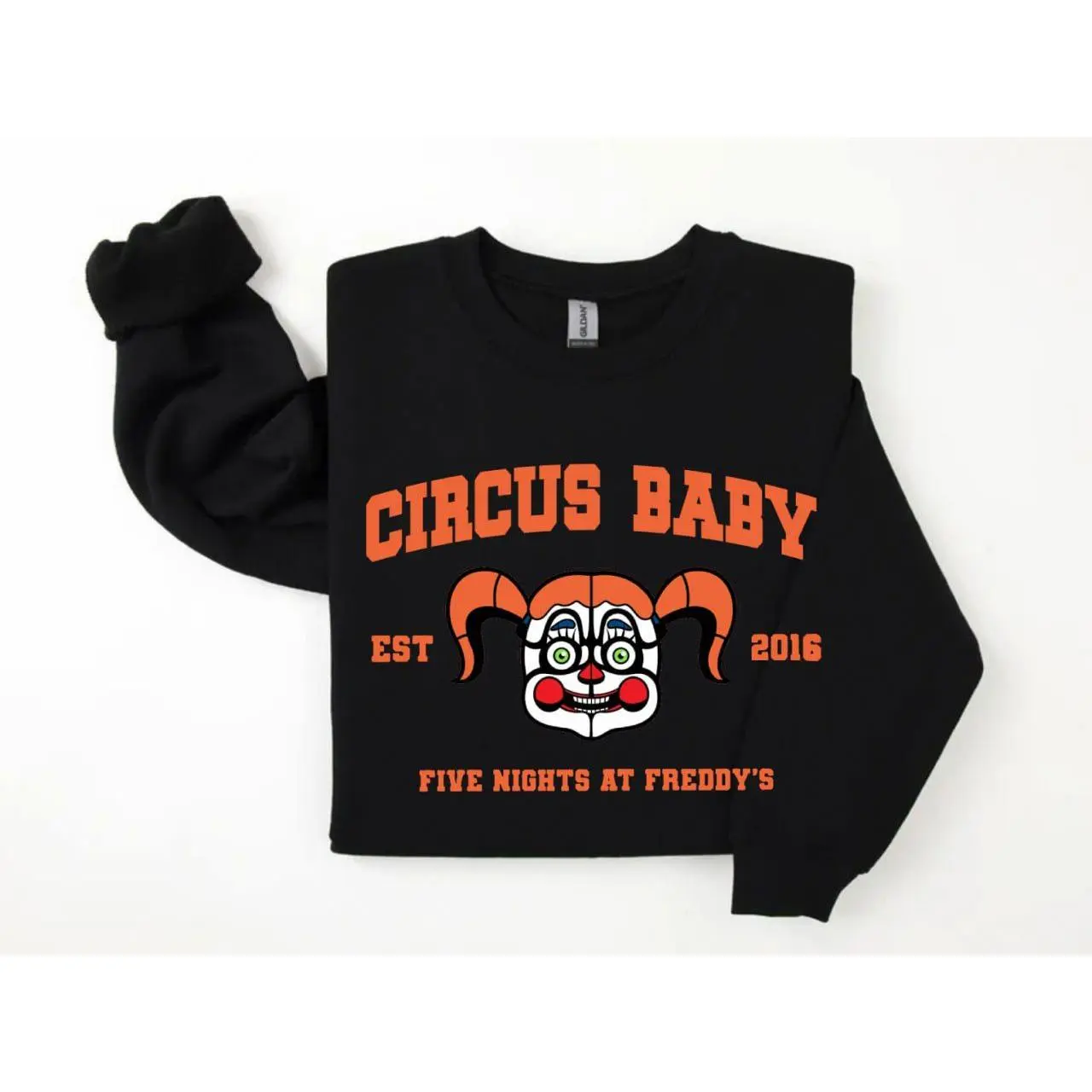 Circus Baby + Est.2016 Shirt/Sweatshirt/Hoodie, Five Nights at Freddy's Shirt, Villain Five Nights at Freddys Vintage Halloween 2025 Shirt, Horror Nights, Retro Horror Nights