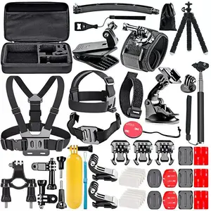 50 in 1 Action Camera Accessory Kit with Gopro Hero 12 11 10 9, DJI OSMO 4 3 2, Insta360 X3 X2 GO 3, SJCAM, DBPOWER, Campark, Sony Sports DV