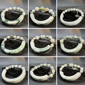 Natural Jade  Half Bangle 【No.037-045】