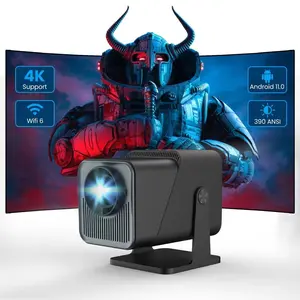 Portable Mini Projector with 260 ANSI Lumens, 4K Support, WiFi 6, Bluetooth 5.2, ±15° Keystone Correction, Manual Focus, Android 11.0 Built-in, Compatible with HDMI/USB/Bluetooth Speakers for Home Theater, Outdoor Movies, Gaming Smart