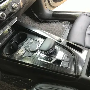 For Audi A4 A5 B9 2017-2019 Interior Central Control Panel Door Handle 3D/5D Carbon Fiber Stickers Decals Car styling Accessorie