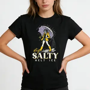 100% Cotton Stay Salty Melt ICE Shirt, Pro Immigration Protest Tee, Social Justice Graphic T-Shirt