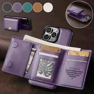 Two-In-One Detachable Wallet Case for iPhone Models 16e, 15, 14 Series & More, Durable Phone Cover, Stylish Accessory