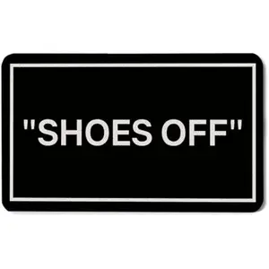 Funny Door Mat, Funny Welcome Mats for Front Door, Shoes Off Doormat Outdoor Indoor Entrance Entryway