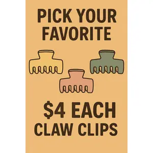 Claw Clips- You Pick