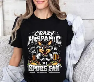 Crazy Hispanic Spurs Fan Shirt, Basketball Team Pride, Basketball Fan Game Day Shirt, Sports Lover Gift Funny, Spurs Supporter, bF24HcZa