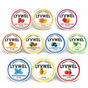 New Lyvwel 10 Can Upper Decky Variety Pack 72mg per caffeine pouch 1152mg per Jar Sugar free Energy