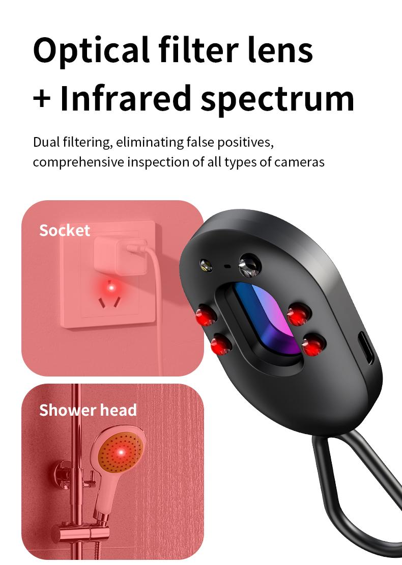 Hidden Camera Detectors, GPS Tracker, Vibration sensor Door and window alarm, Spy Camera Detector,Anti-intrusion, 30H Working Time for Travel, Car, Bathroom, Office, Hotel, Airbnb, Rental